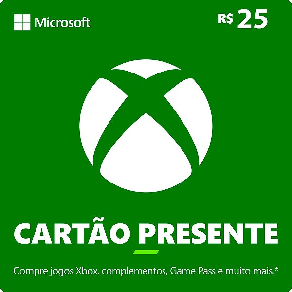 Xbox Cartão Presente R$25