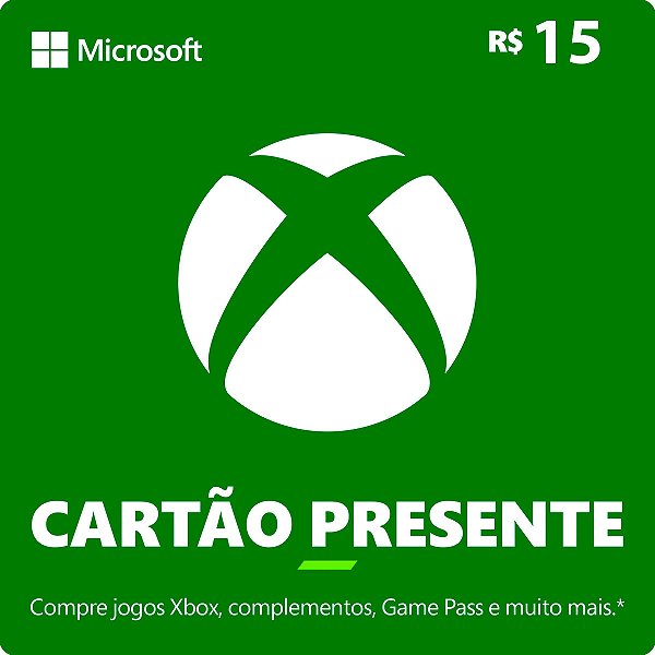Xbox Cartão Presente R$15