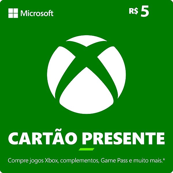 Xbox Cartão Presente R$5