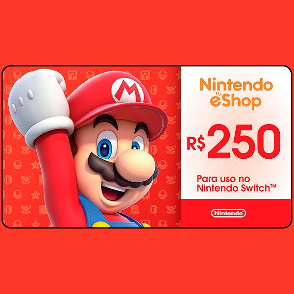 Nintendo Gift Card Digital R$250