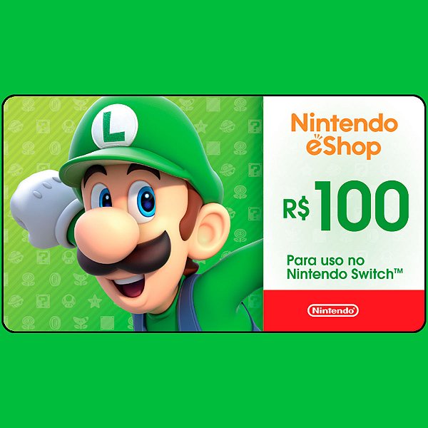 Nintendo Gift Card Digital R$100