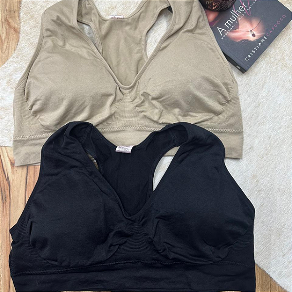 Top nadador com bojo removível sem costura