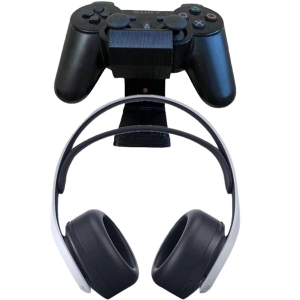 suporte de parede p/ 1 controle ps5 ps4 ps3 xbox + headset