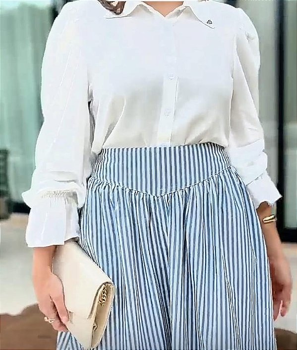 Camisa Elegante Manga Longa