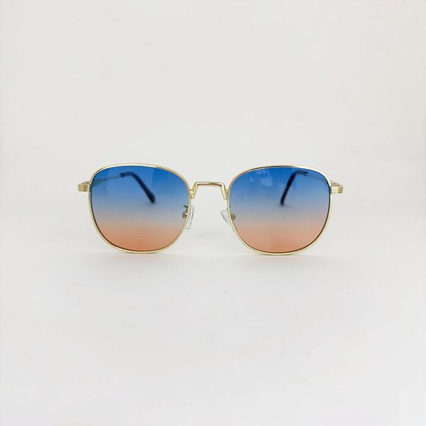 Left dourado com azul e rosa
