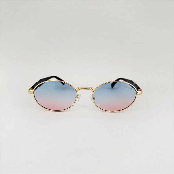Bruges dourado com degrade azul e rosa