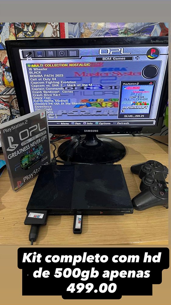 PLAYSTATION 2 SLIM COM GAMES