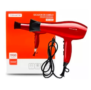 Secador de Cabelo Profissional 127V 1.900 Watts MSE-2600A Tomate