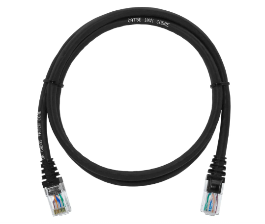 Cabo de Rede 1 Metro Patch Cord Cat5e 100% Cobre 1m (Black)