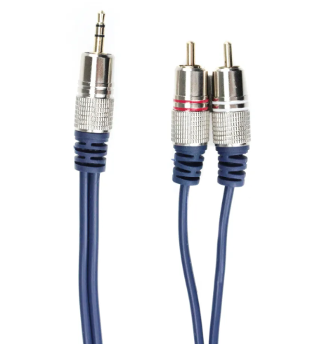 Cabo P2 Estéreo para 2 RCA Tblack Profissional 1,8 Metros