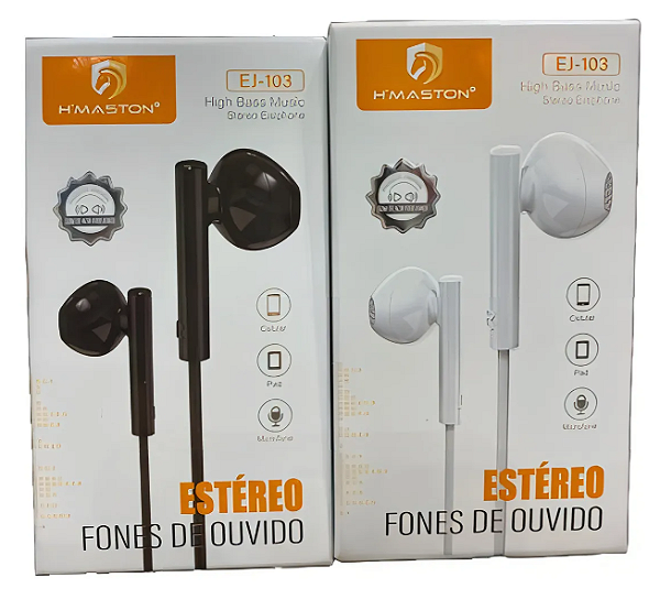 Fone De Ouvido H'maston Com Fio Ej-103