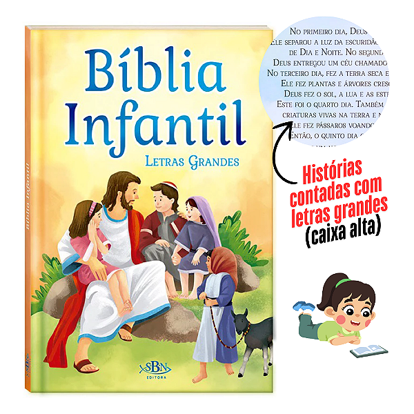 Bíblia Infantil Ilustrada - Letra Grande Capa Dura Almofadada
