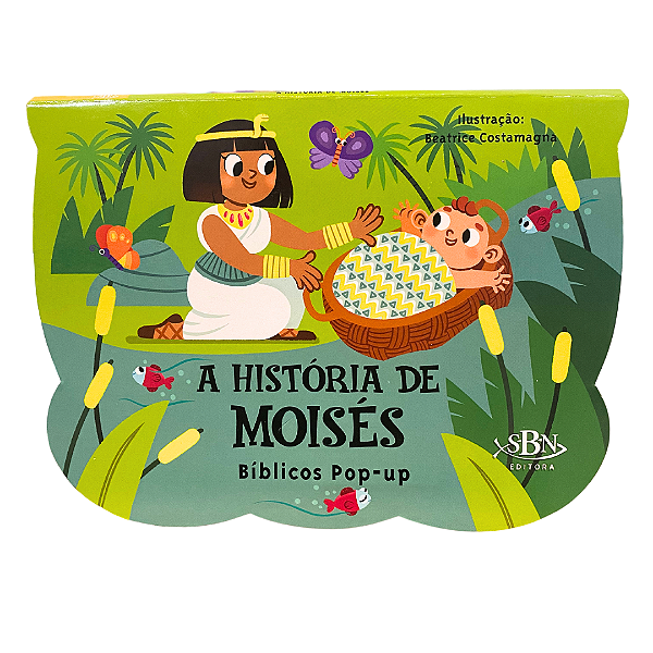 Livro Infantil Bíblico - A História de Moisés Efeito 3D Pou-up
