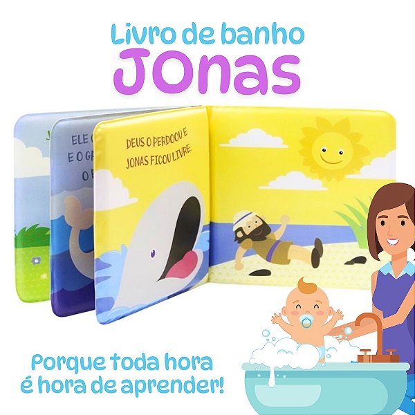 Livro de banho Bíblico para Bebê Jonas - Bíblicos de Banho Livro Infantil - Todolivro