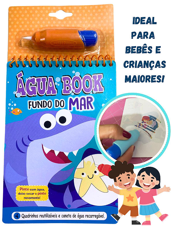 Livro Água Book Fundo do Mar- Desenhos para Colorir com Água