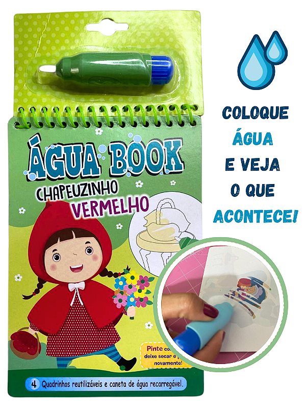Livro Água Book – Chapeuzinho Vermelho – Colorindo com Água