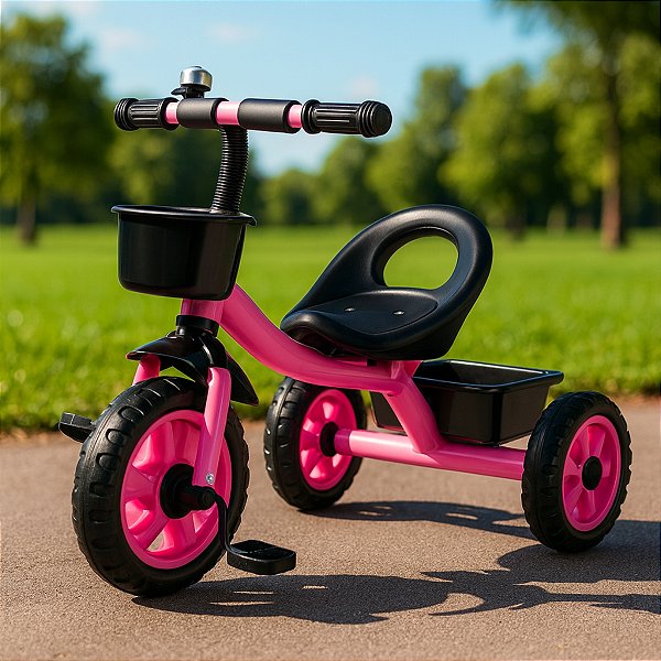 Triciclo Infantil com Cestinhos e Campainha