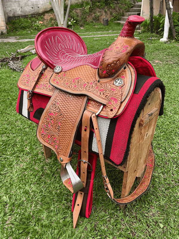 Sela 3 Tambores Profissional Red Detail + Manta QM Imports