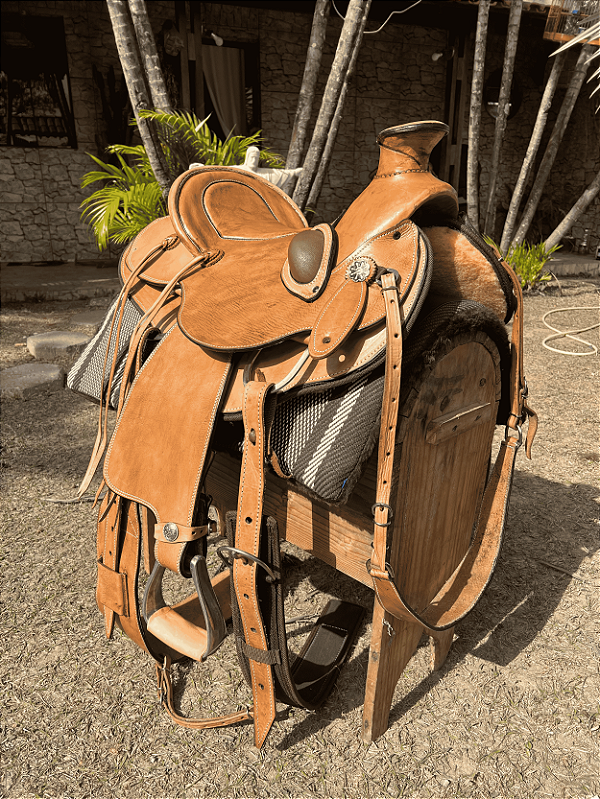 Sela Rancheira Wade Premium Personalizada + Manta QM Imports