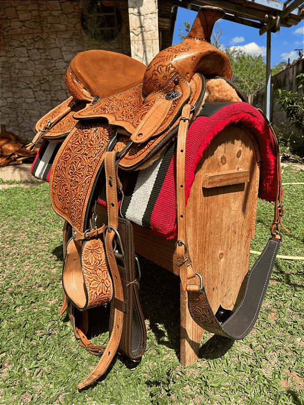 Sela Americana de Rédeas Personalizada Profissional Completa