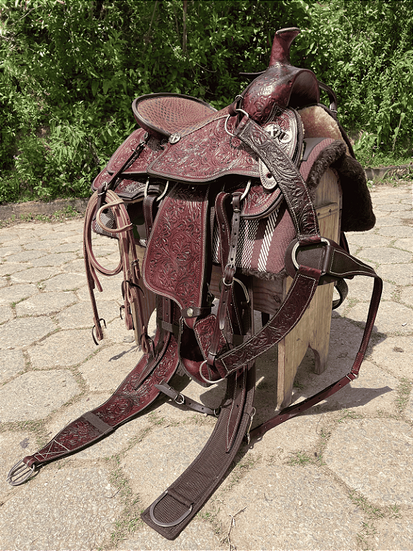 Sela Americana Prova de Laço Team Roping Diamond Profissional Completa