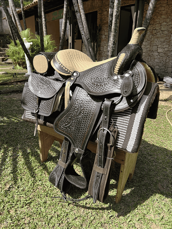 Sela Quarto de Milha Cavalgada Confort Completa + Manta QM Imports