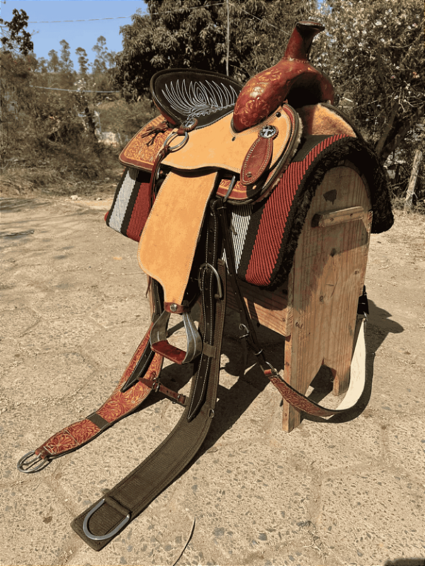 Sela Ranch Sorting RS Elite Espartano Entalhada Profissional + Manta QM Imports