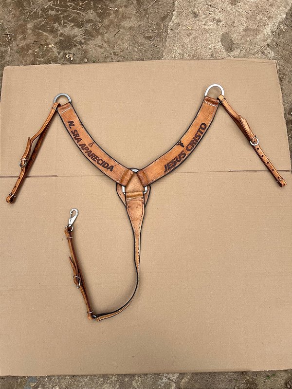 Peitoral Y de Couro Personalizado Para Cavalos – Peitoral Premium