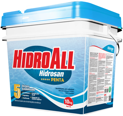 Cloro HidroAll Hidrosan Penta Balde - 10 Kg