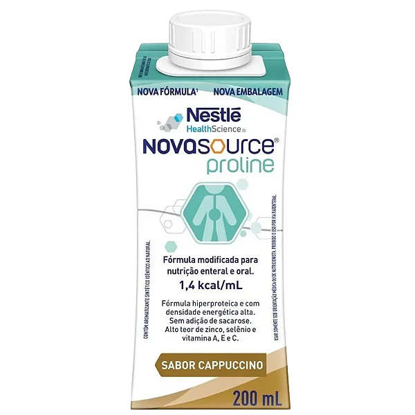 Novasource Proline Cappuccino 200ML Nestlé Nutrição Enteral e Oral Hiperproteica