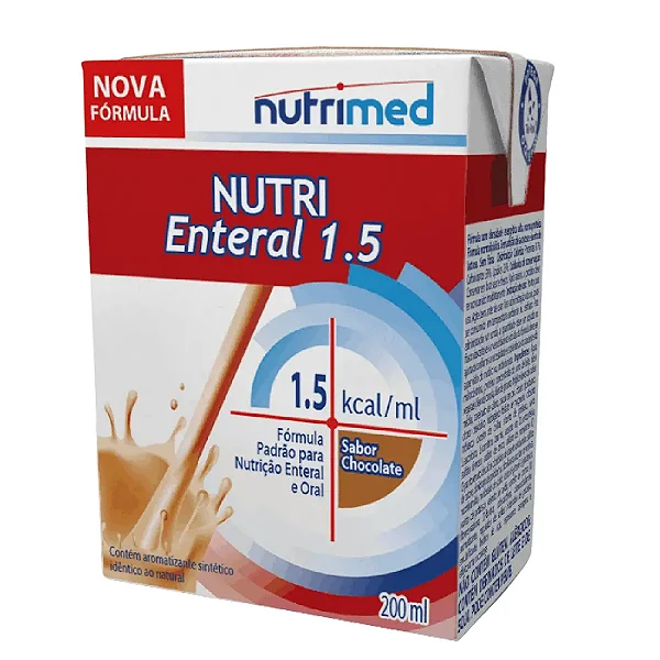 Nutri Enteral 1.5 Chocolate 200ML Nutrimed Nutrição Enteral e Oral Hipercalórica