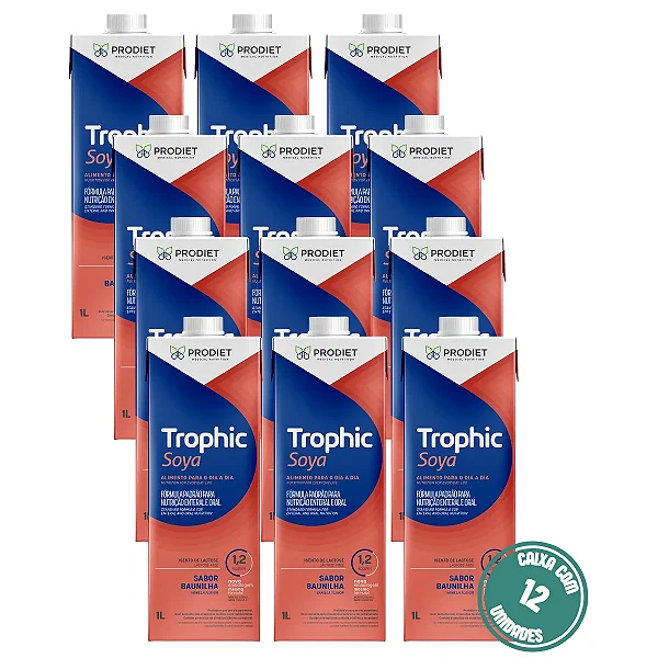 Trophic Soya 1L Prodiet Nutrição Enteral Normocalórico - Kit 12 Unidades