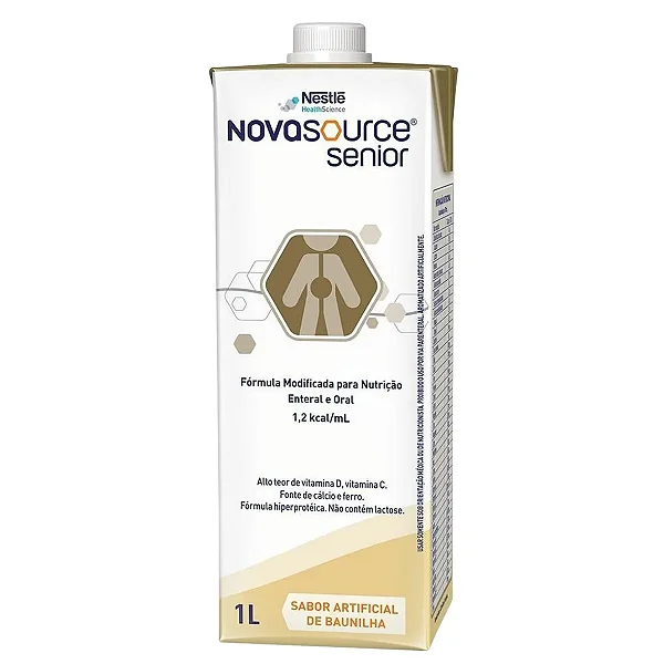 Novasource Senior 1L Nestlé Nutrição Enteral e Oral Hiperproteico