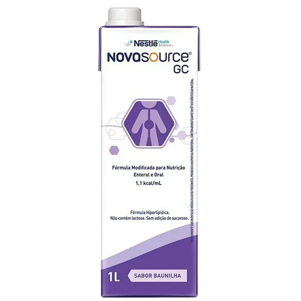 Novasource GC 1L Nestlé Nutrição Enteral Normocalórica Controle Glicêmico