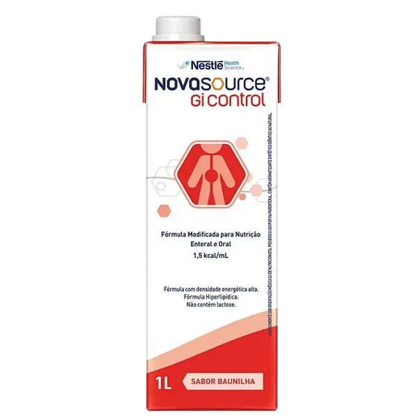 Novasource GI Control 1L Nestlé Nutrição Enteral Hipercalórica com Fibras Solúveis