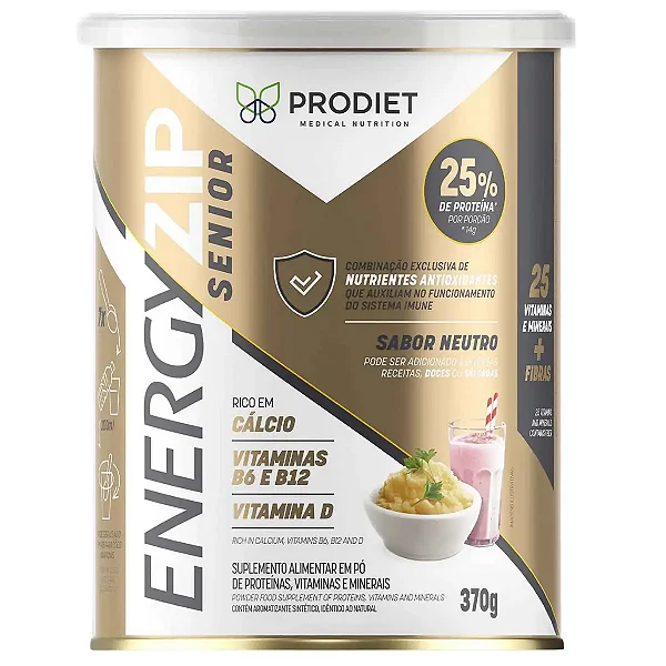 EnergyZip Senior Sem Sabor 400G Prodiet Nestlé Suplemento Alimentar