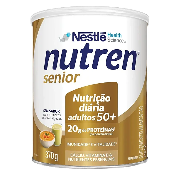 Nutren Senior Sem Sabor 370G Nestlé Complemento Alimentar