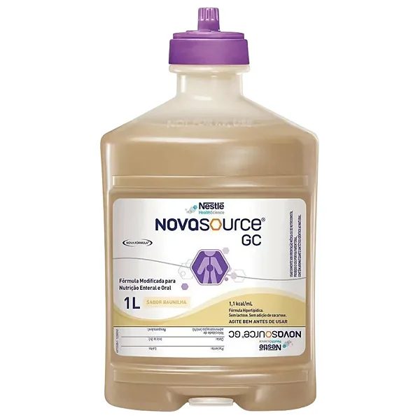 Novasource GC SF 1L Nestlé Nutrição Enteral Normocalórica Controle Glicêmico