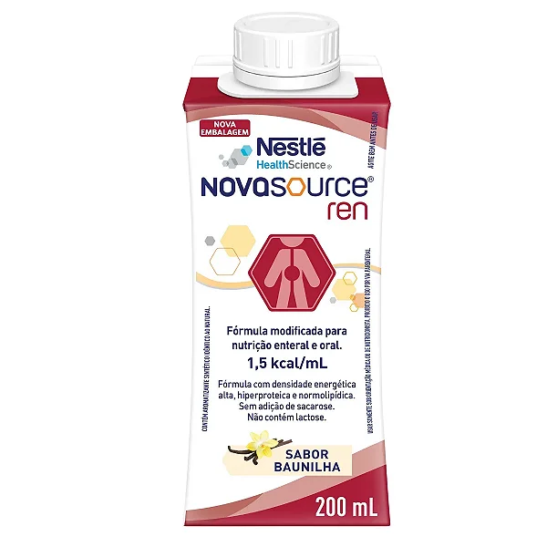 Novasource Ren 200ML Nestlé Nutrição Enteral e Oral Hipercalórica
