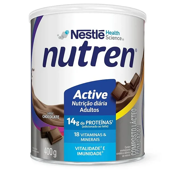 Nutren Active Chocolate 400G Nestlé Suplemento Alimentar