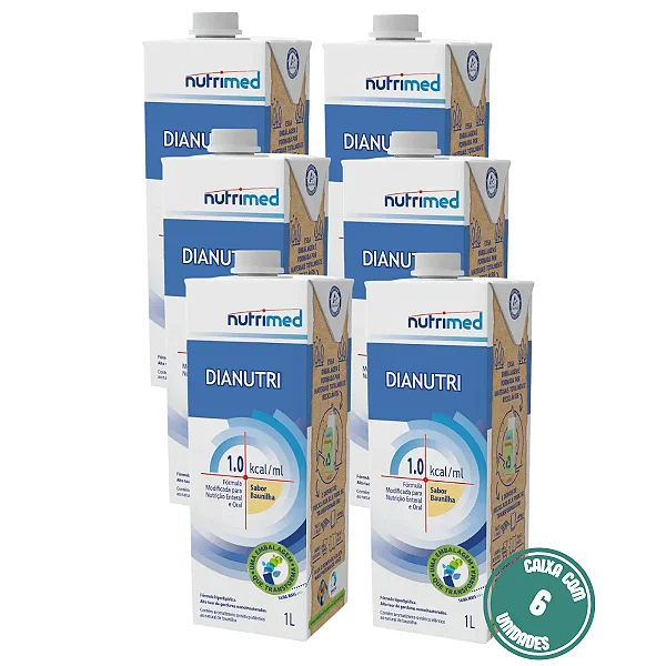 Dianutri 1L Nutrimed Nutrição Enteral Controle Glicêmico - Kit 6 Unidades