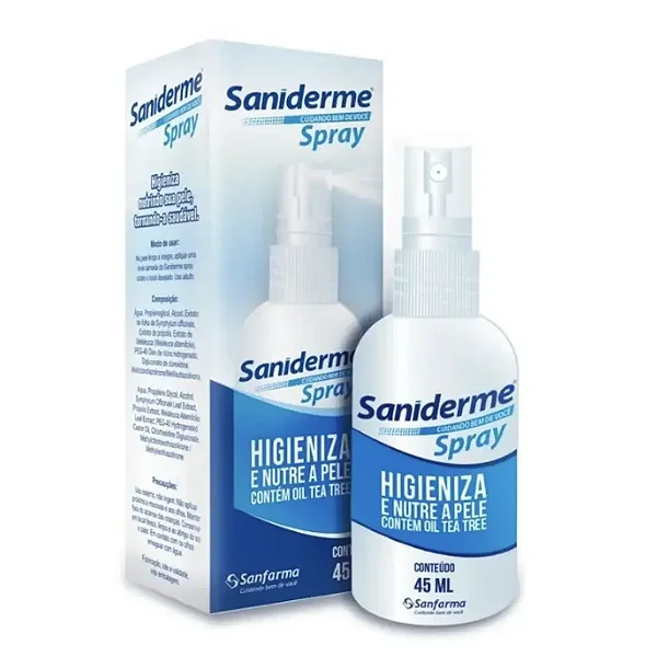 Antisséptico Spray 45ml Sanfarma Higienização Rápida da Pele