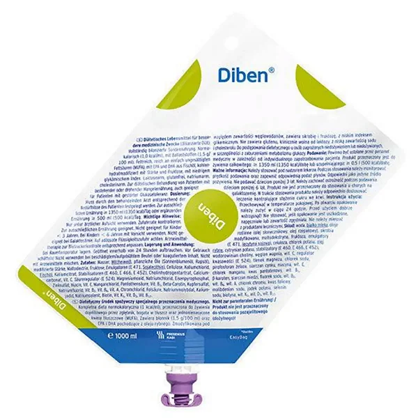 Diben 1.0 Kcal HP 1L Fresenius Dieta Enteral para Diabetes