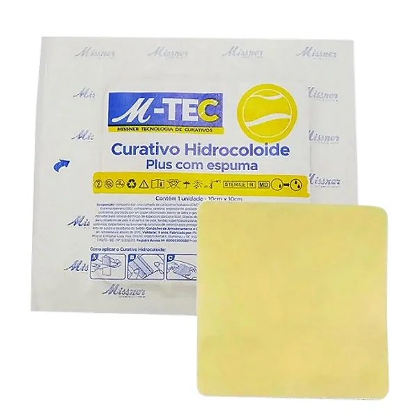 Curativo Hidrocoloide com Espuma 10cm x 10cm M-Tec Unidade
