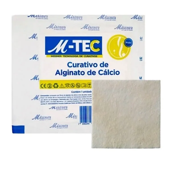 Curativo Alginato de Cálcio 10cm x 10cm Missner Unidade