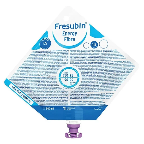 Fresubin Energy Fibre 500ml Fresenius Dieta Enteral Hipercalórica 1.5 kcal/ml