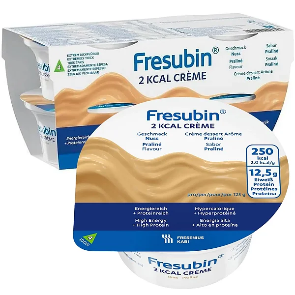 Fresubin 2 Kcal Creme Praline 125g Fresenius Suplemento Hipercalórico - KIT 4 unidades
