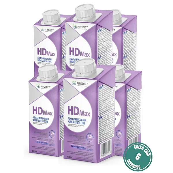 Hdmax 200ML Prodiet Suplemento Hipercalórico para Renais - Kit 6 Unidades