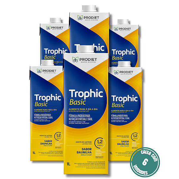 Trophic Basic 1L Prodiet Nutrição Enteral Normocalórica - Kit 6 unidades