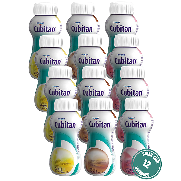 Cubitan 200ML Danone Nutrição Enteral e Oral Hiperproteica - Kit 12 Unidades